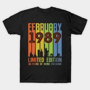 February 1989 35 Years Of Being Awesome Limited Edition T-Shirt